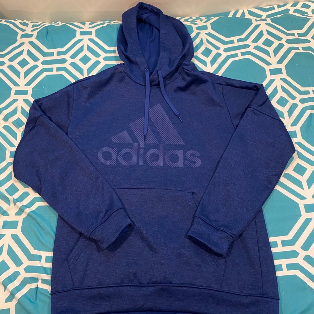 Blue Adidas hoodie/sweater